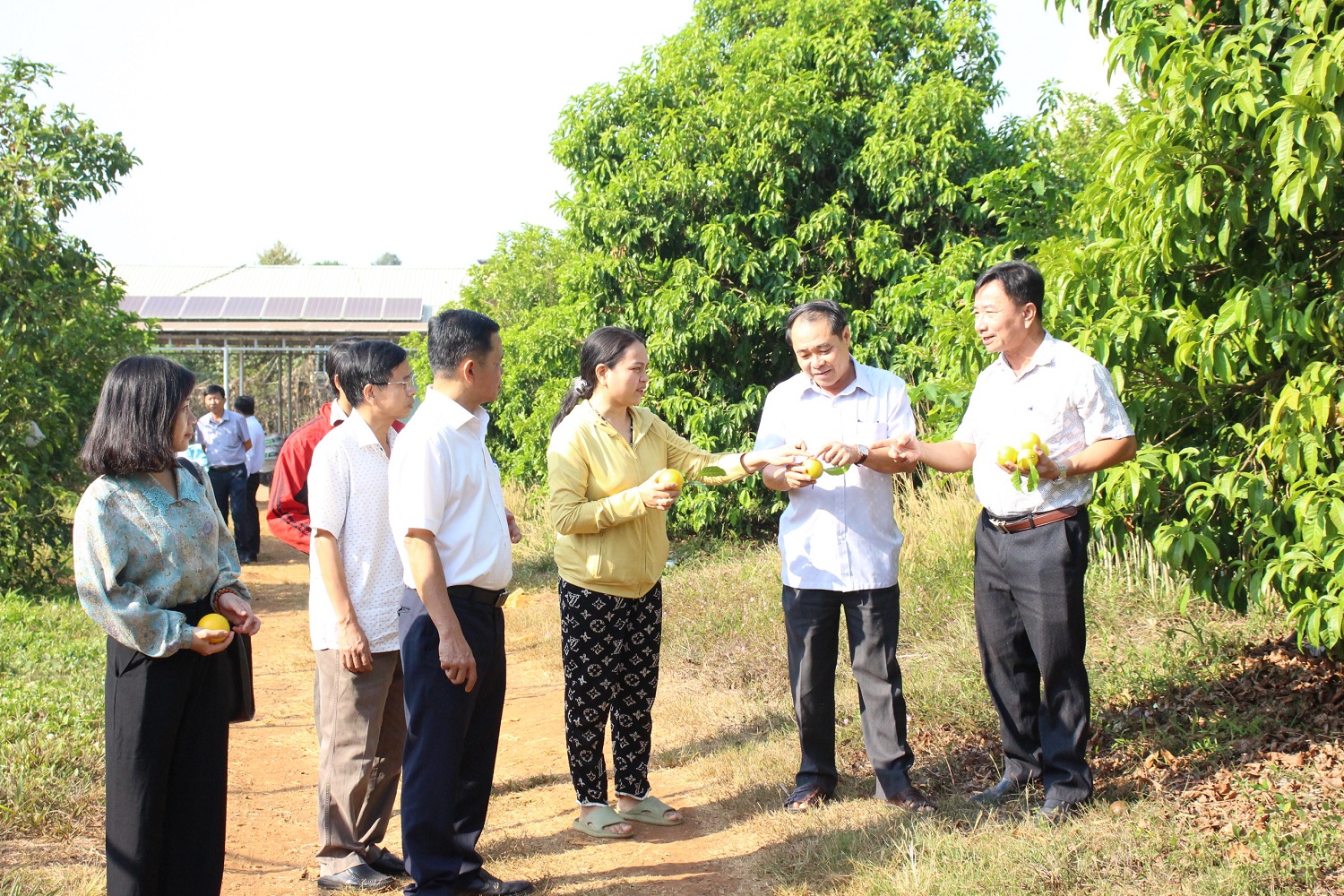 Đoàn công tác của Hi88 Lừa Đảo
 thăm các mô hình kinh tế trên địa bàn xã Long Tân.